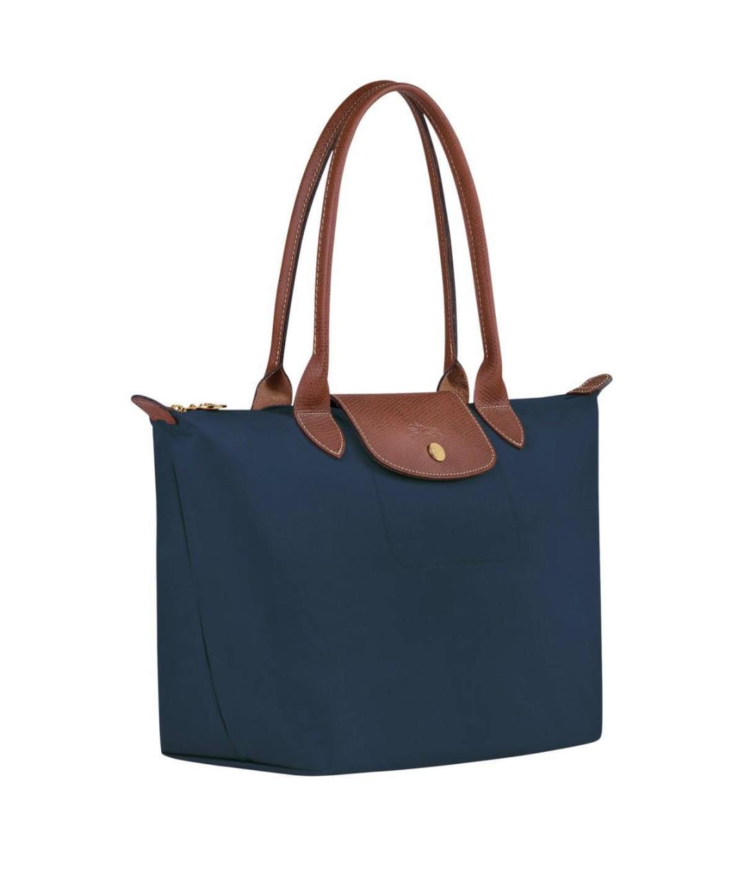 LONGCHAMP Темно-синяя тканевая сумка тоут, фото 1