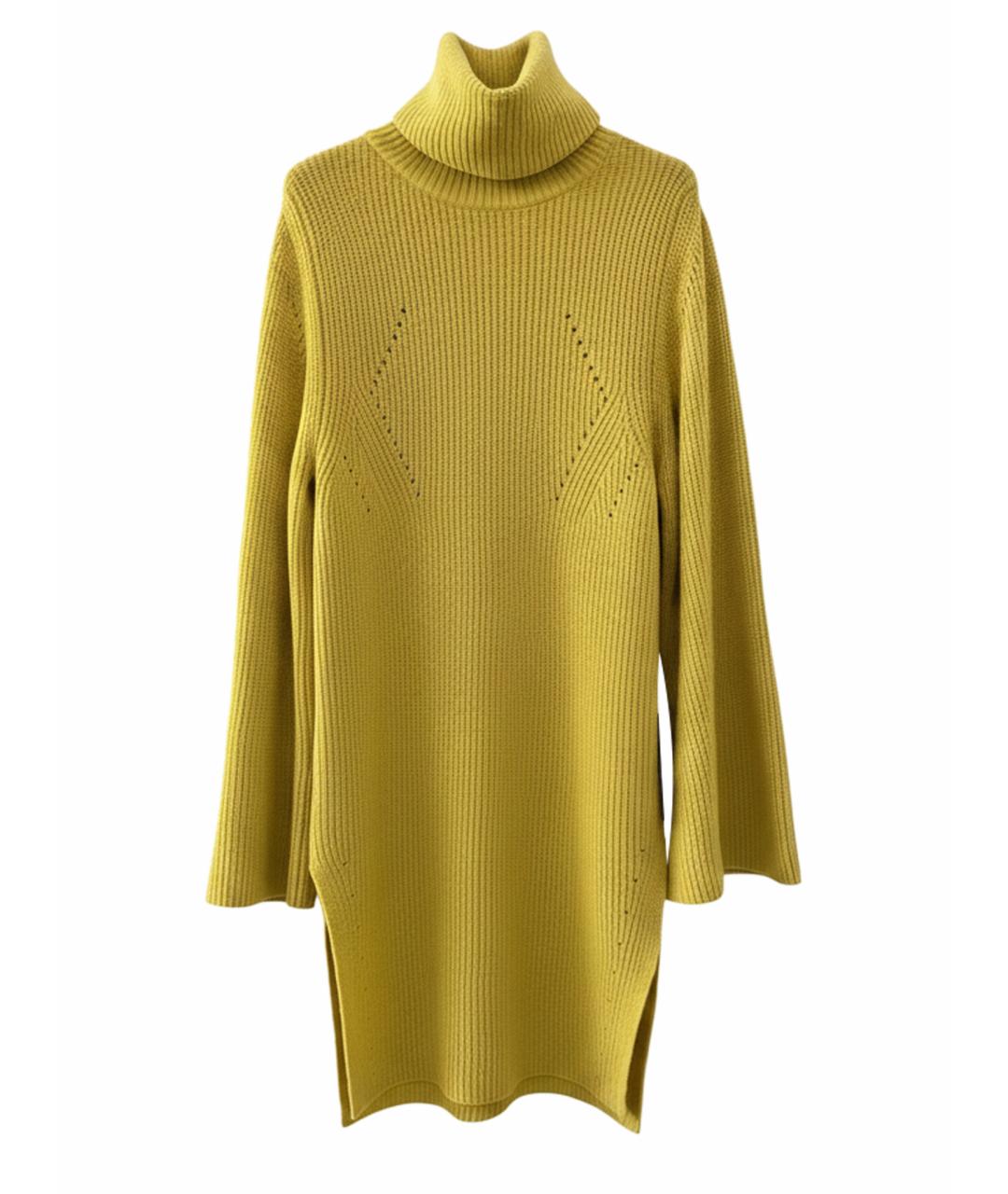 LES COPAINS Желтый кашемировый джемпер / свитер, фото 8
