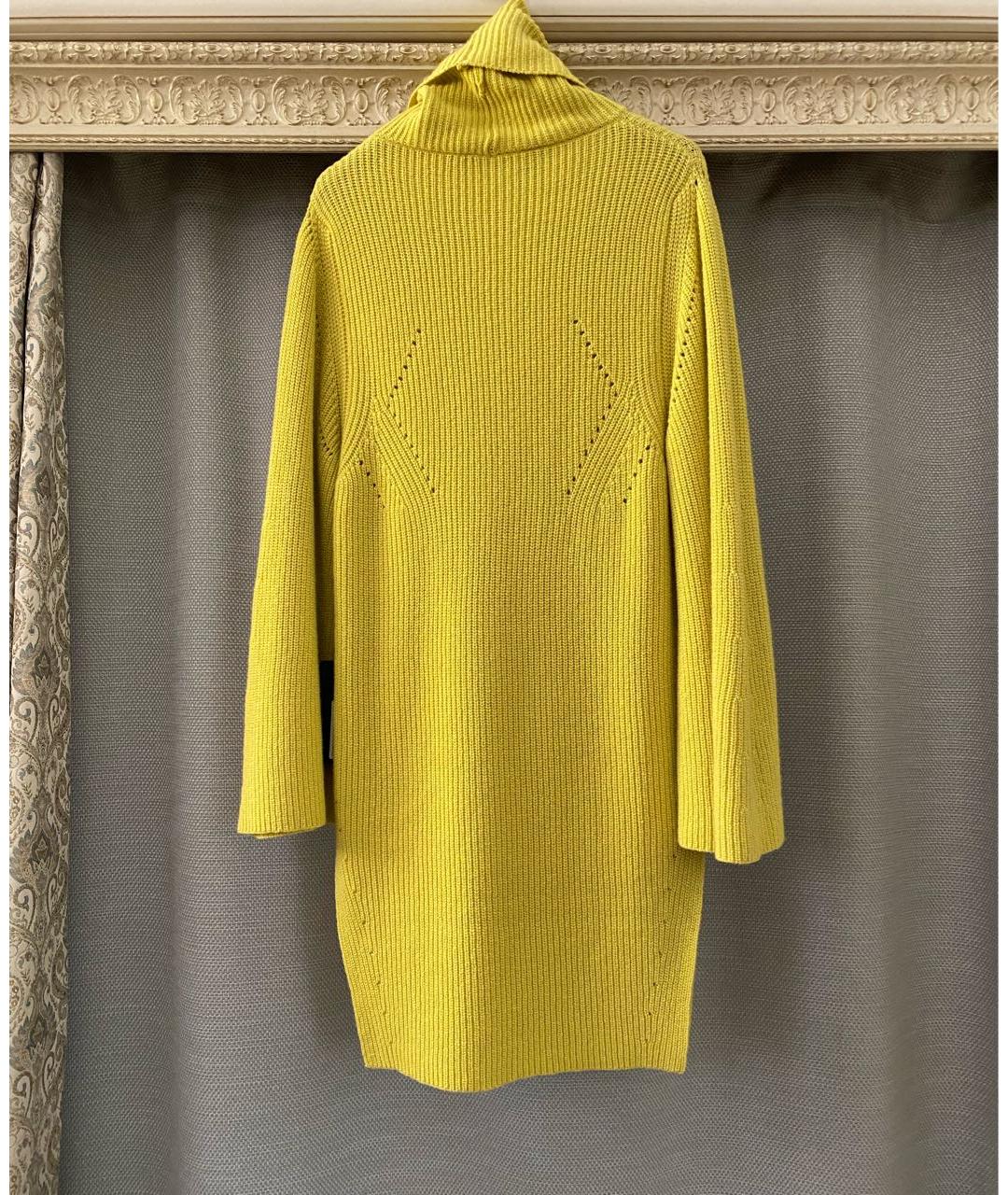 LES COPAINS Желтый кашемировый джемпер / свитер, фото 6