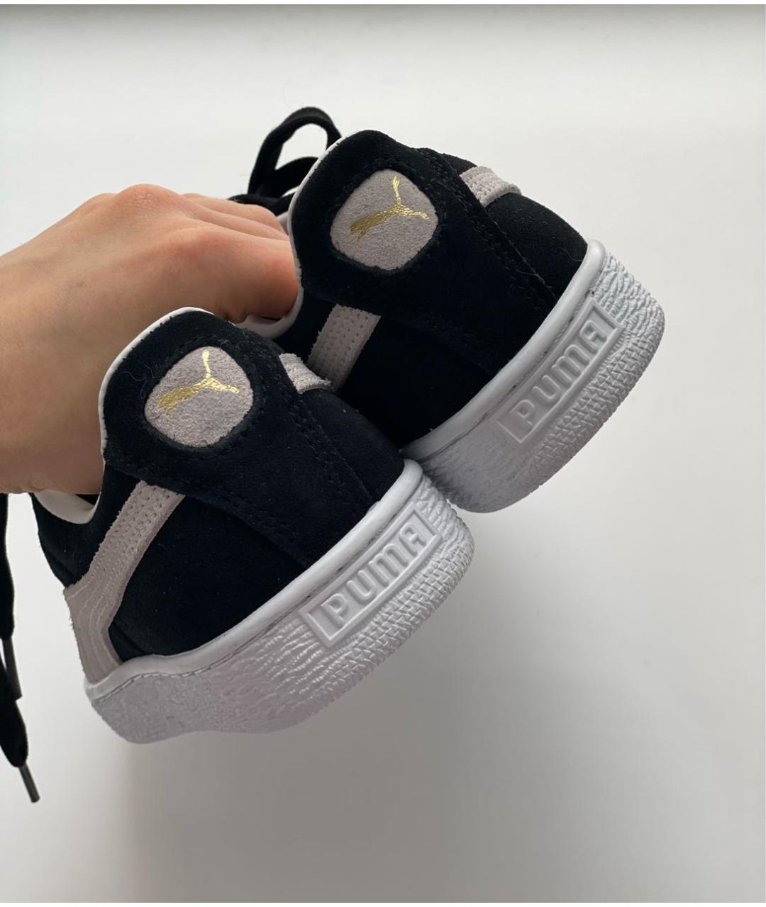 PUMA Черные замшевые кроссовки, фото 4