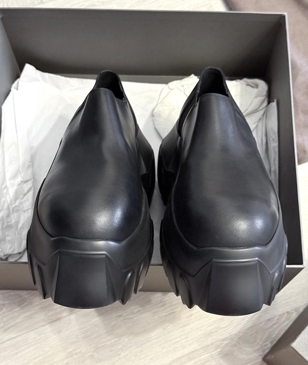 RICK OWENS Черные кожаные ботинки, фото 3