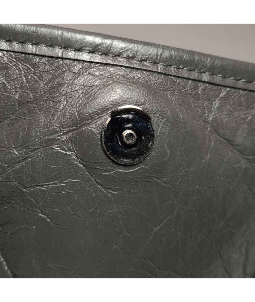 SAINT LAURENT Антрацитовая кожаная сумка через плечо, фото 8