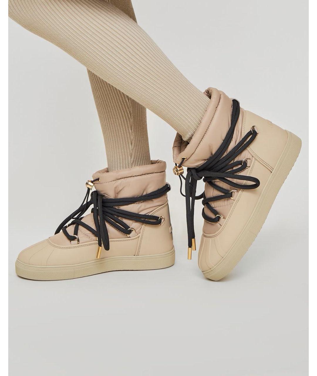INUIKII Бежевые синтетические ботинки, фото 4