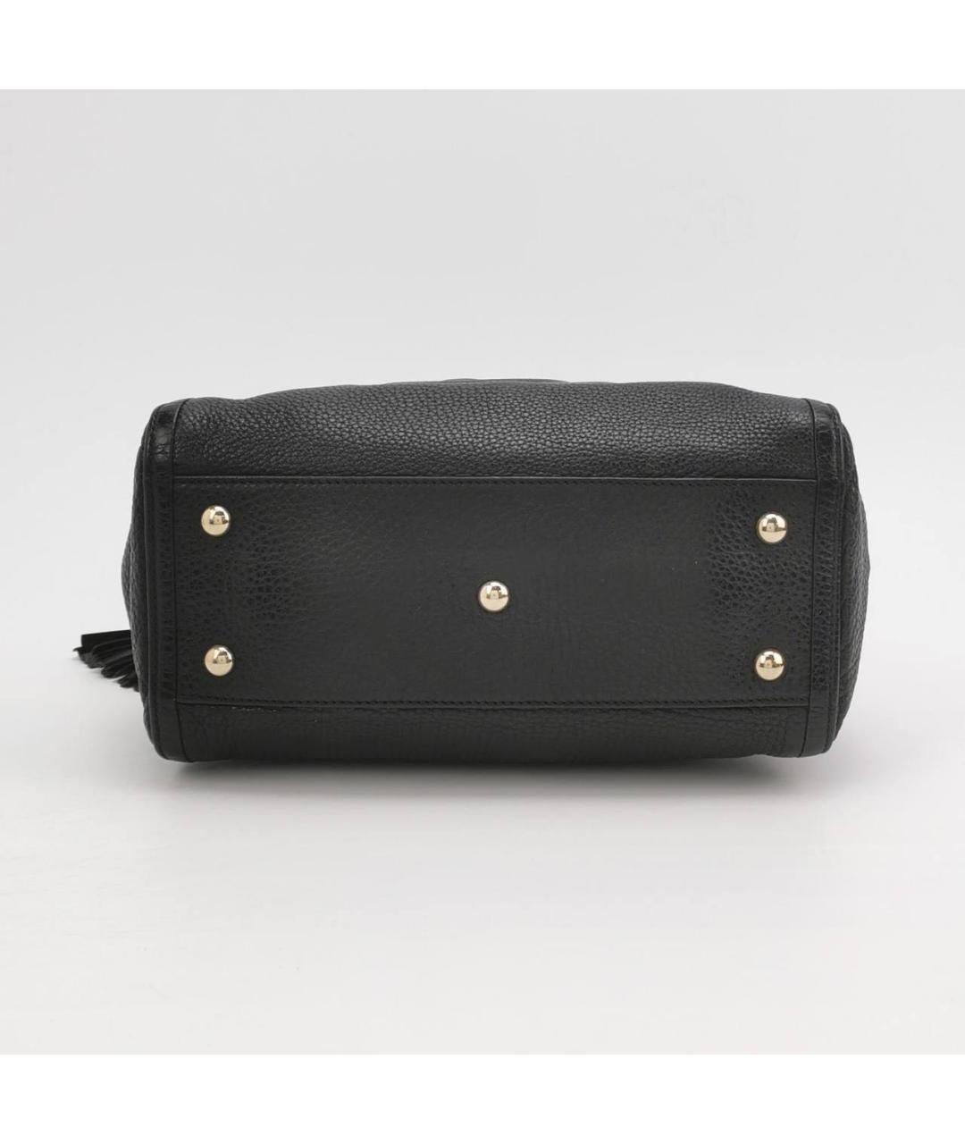 GUCCI Черная кожаная сумка тоут, фото 4