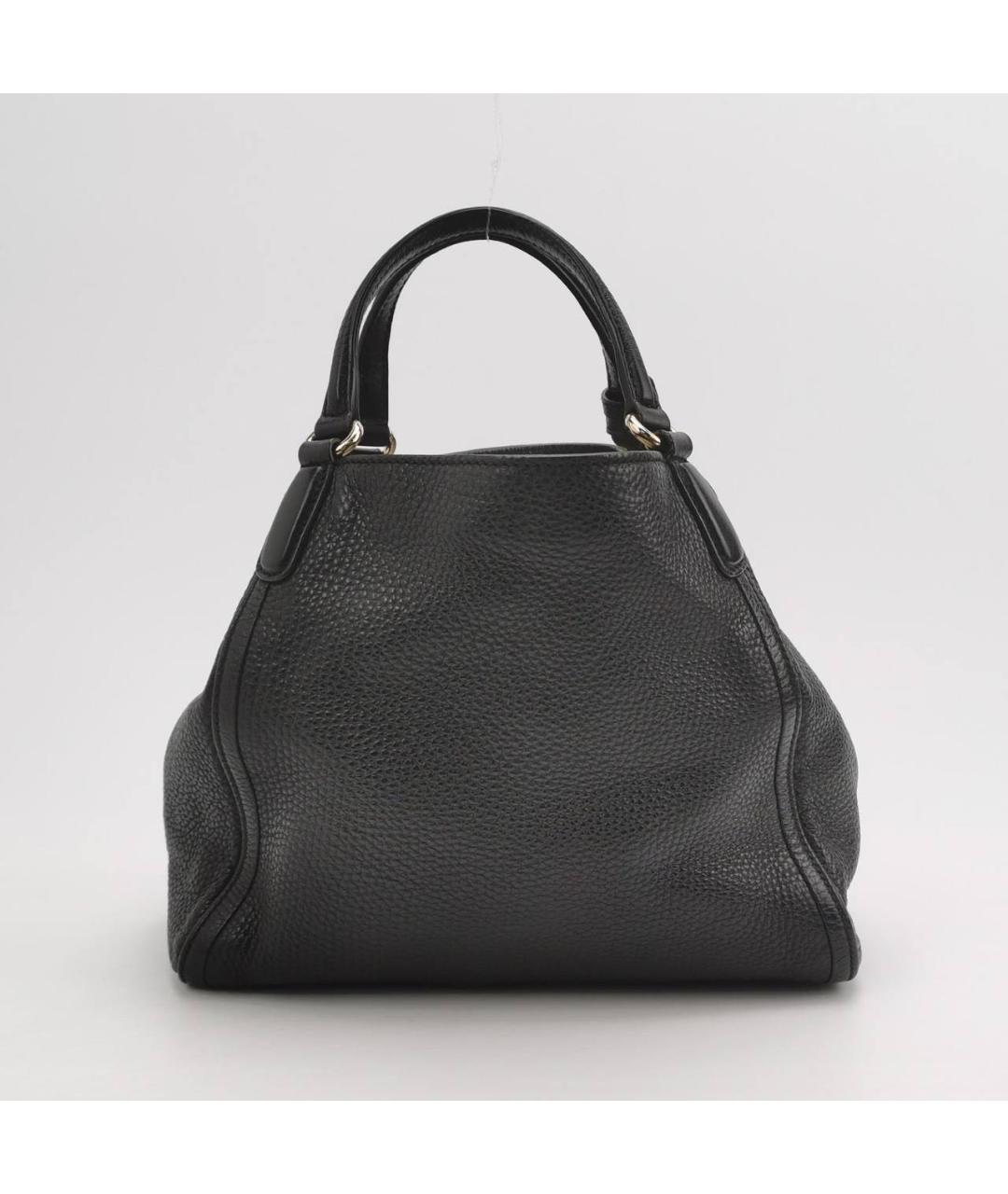 GUCCI Черная кожаная сумка тоут, фото 5