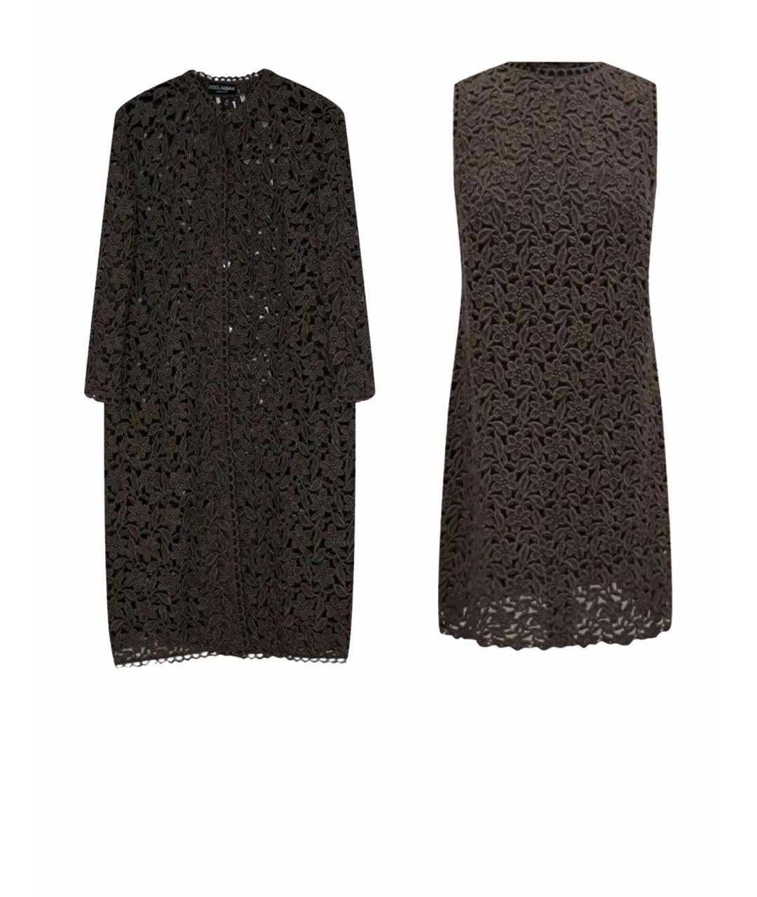 DOLCE&GABBANA Коричневый костюм с юбками, фото 1