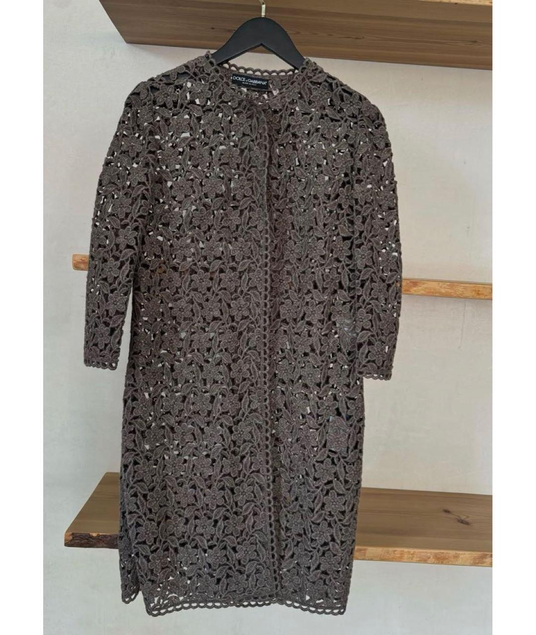 DOLCE&GABBANA Коричневый костюм с юбками, фото 2