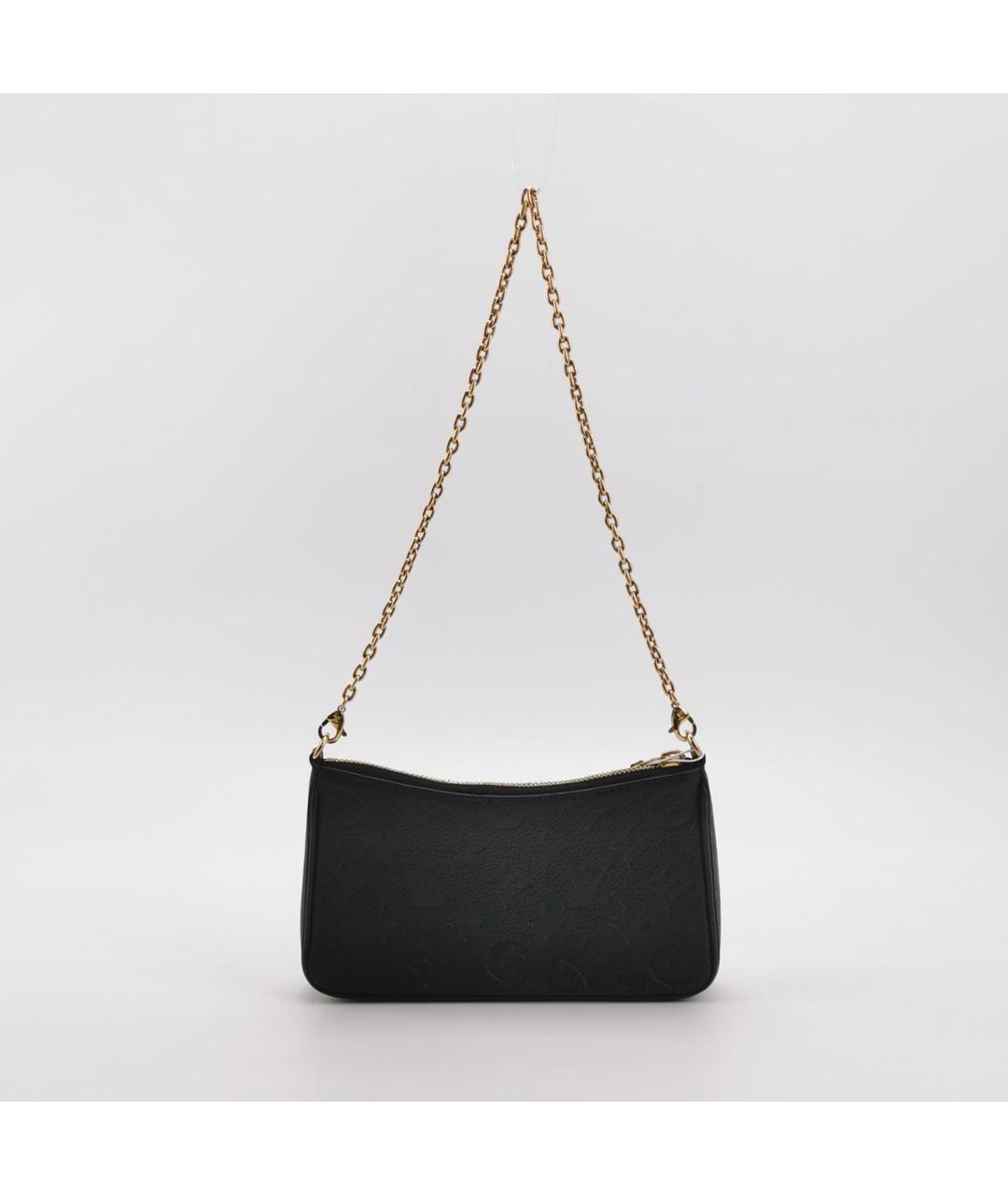 LOUIS VUITTON Черная кожаная сумка через плечо, фото 4