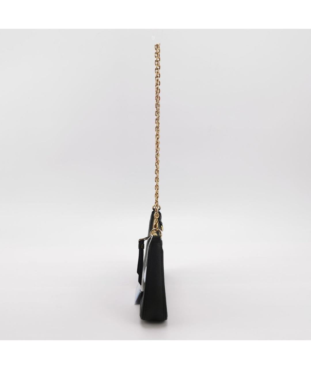 LOUIS VUITTON Черная кожаная сумка через плечо, фото 3