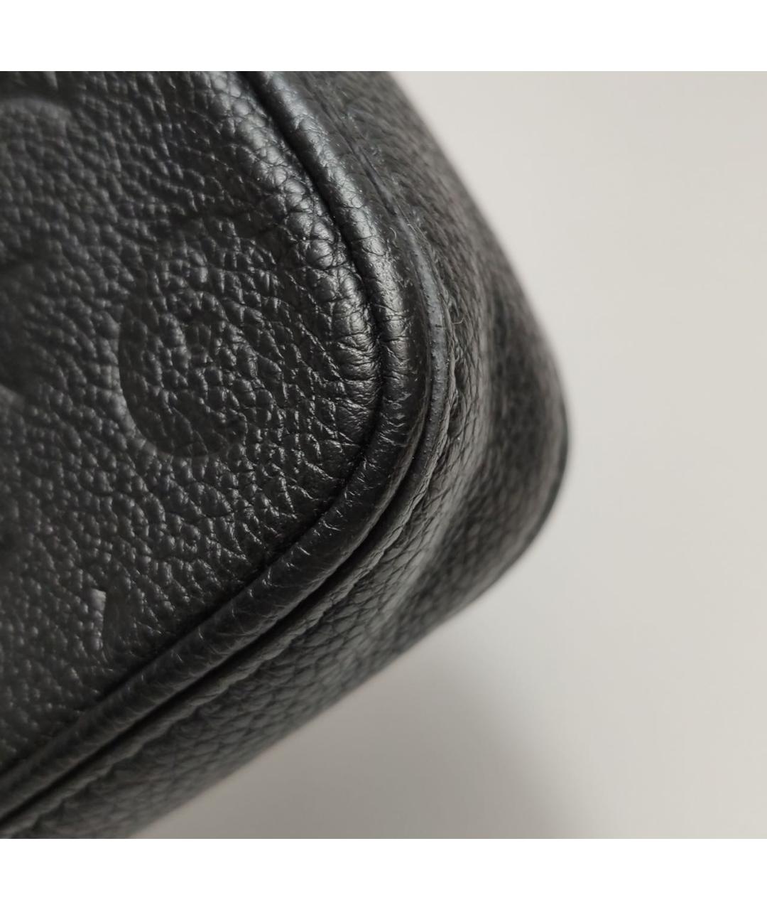 LOUIS VUITTON Черная кожаная сумка через плечо, фото 8