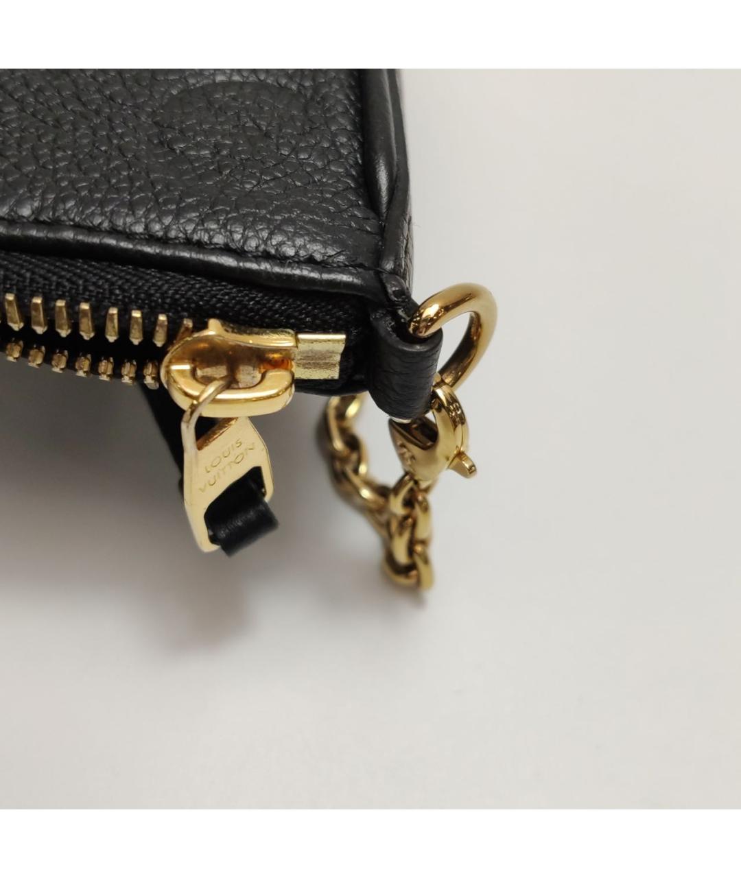 LOUIS VUITTON Черная кожаная сумка через плечо, фото 6