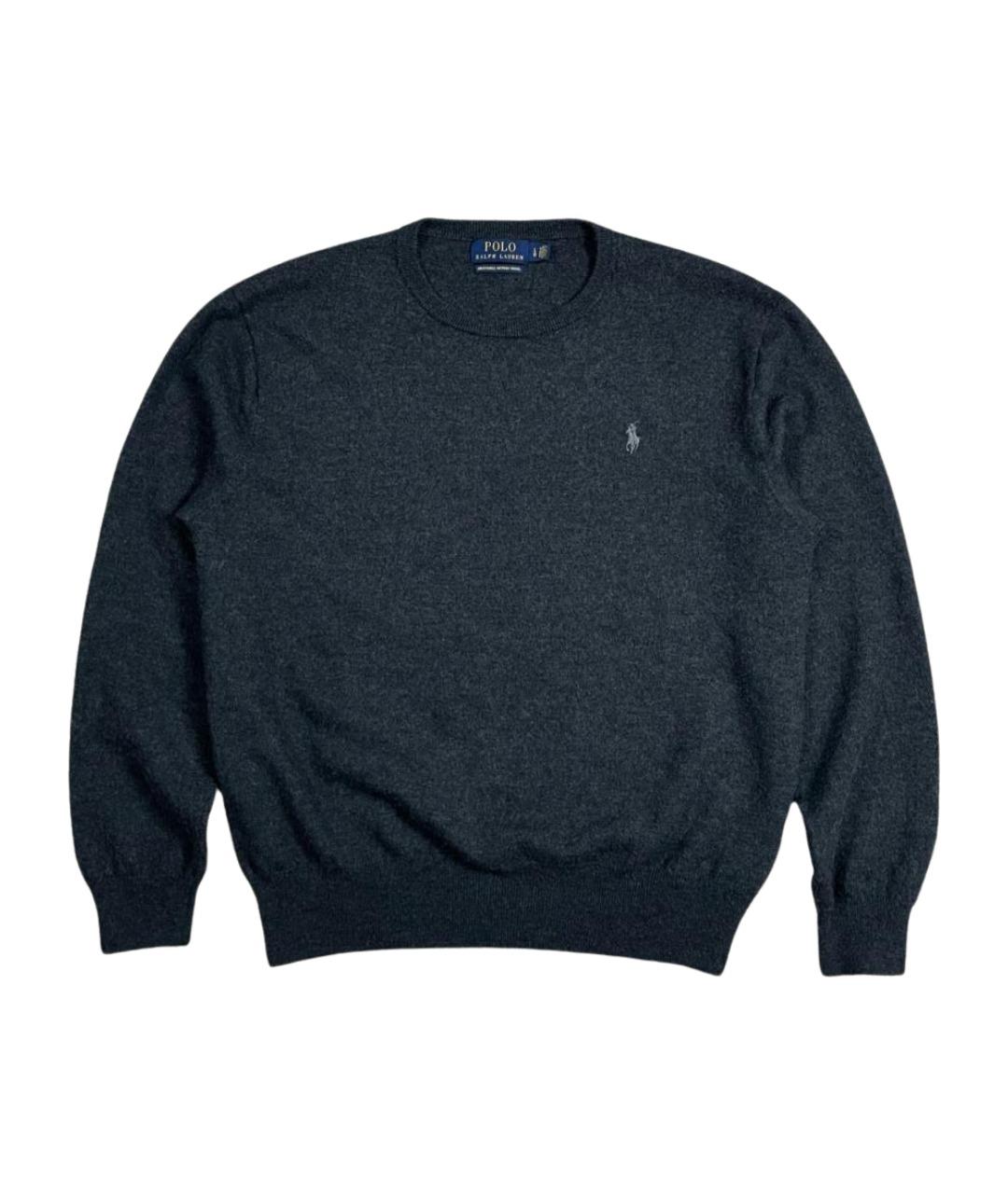 POLO RALPH LAUREN Антрацитовый шерстяной джемпер / свитер, фото 1