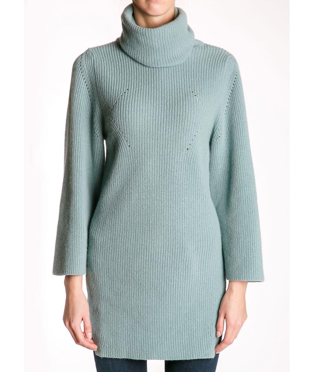 LES COPAINS Зеленый кашемировый джемпер / свитер, фото 3