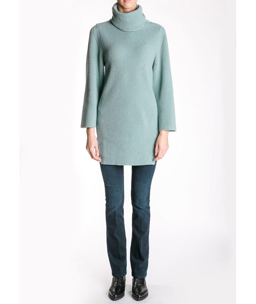 LES COPAINS Зеленый кашемировый джемпер / свитер, фото 2