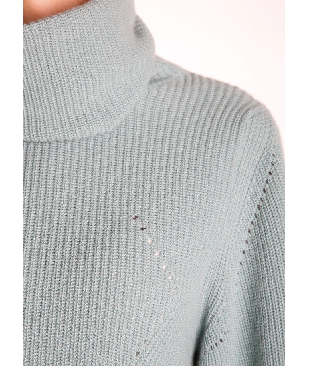 LES COPAINS Зеленый кашемировый джемпер / свитер, фото 5