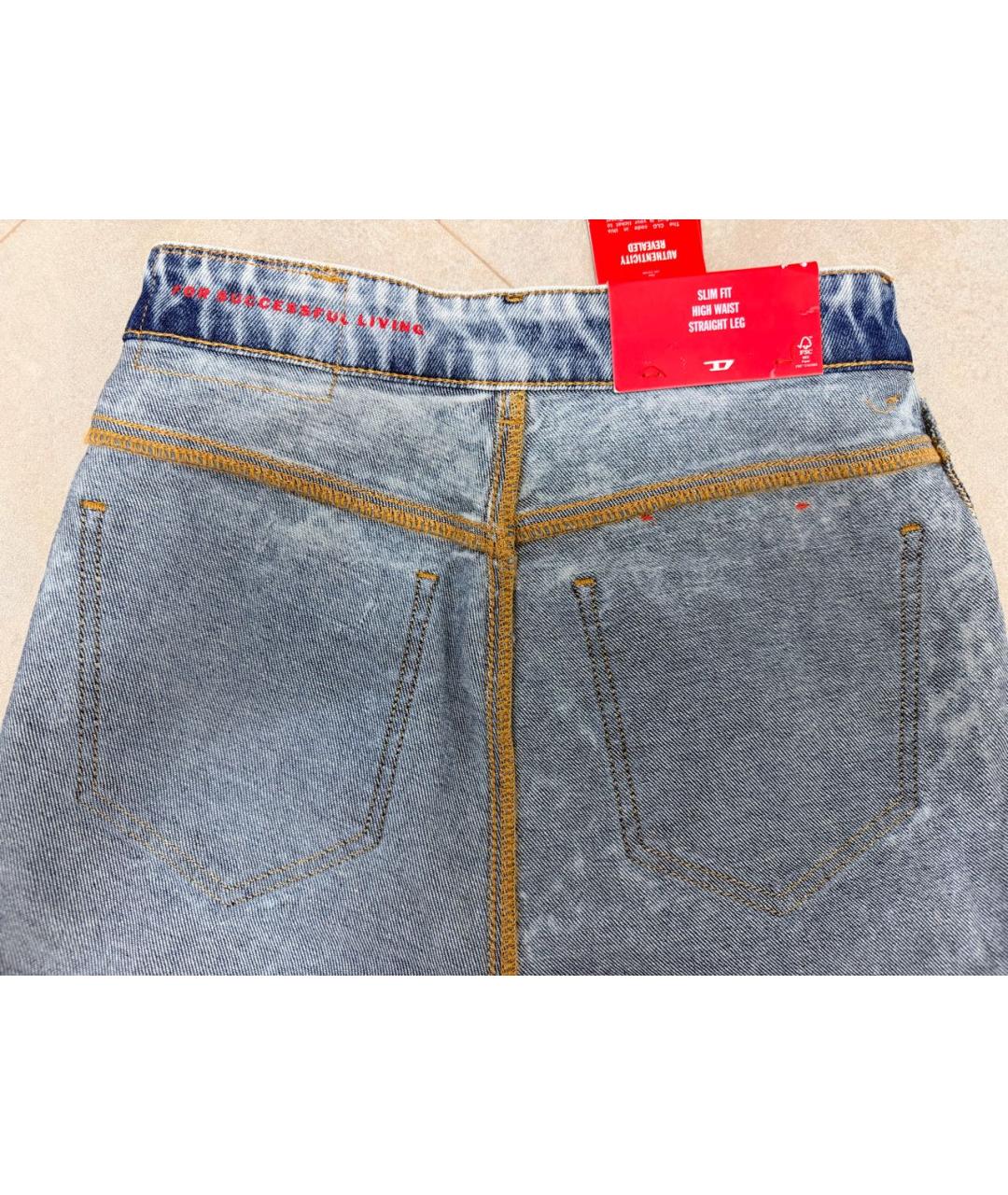 DIESEL Голубые хлопковые джинсы слим, фото 3