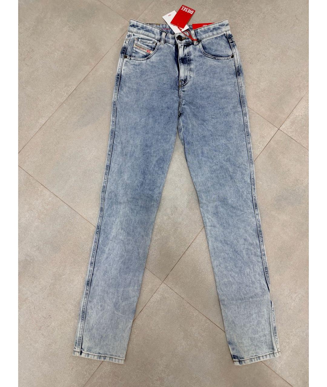 DIESEL Голубые хлопковые джинсы слим, фото 9