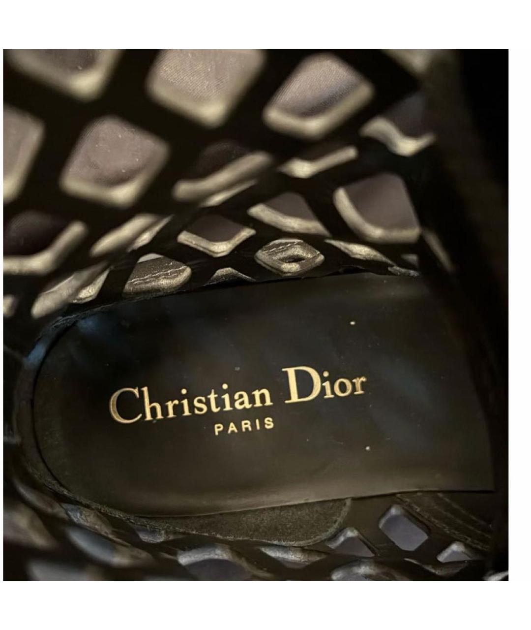 CHRISTIAN DIOR Черные кожаные ботинки, фото 3