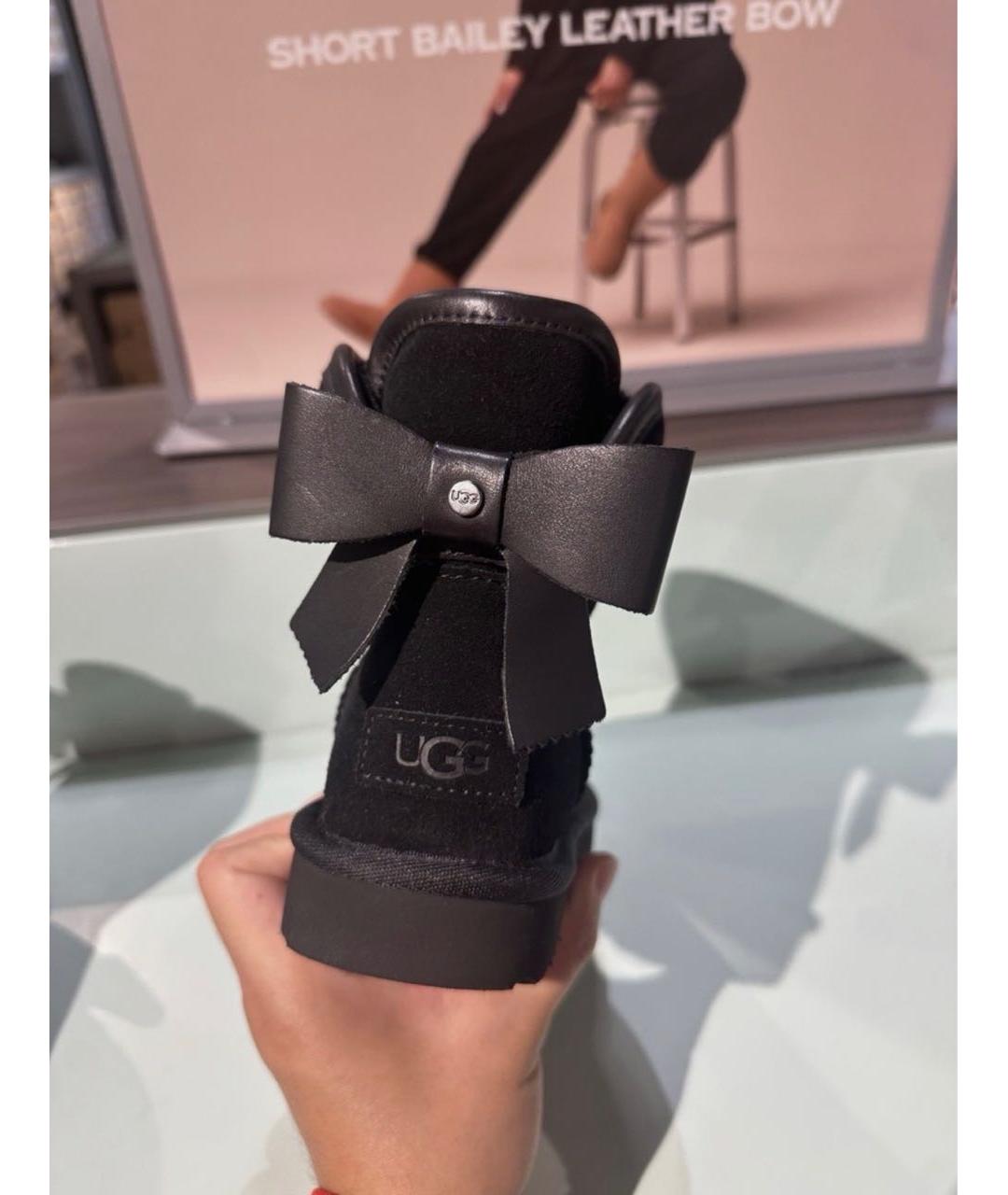 UGG AUSTRALIA Черные замшевые ботинки, фото 3