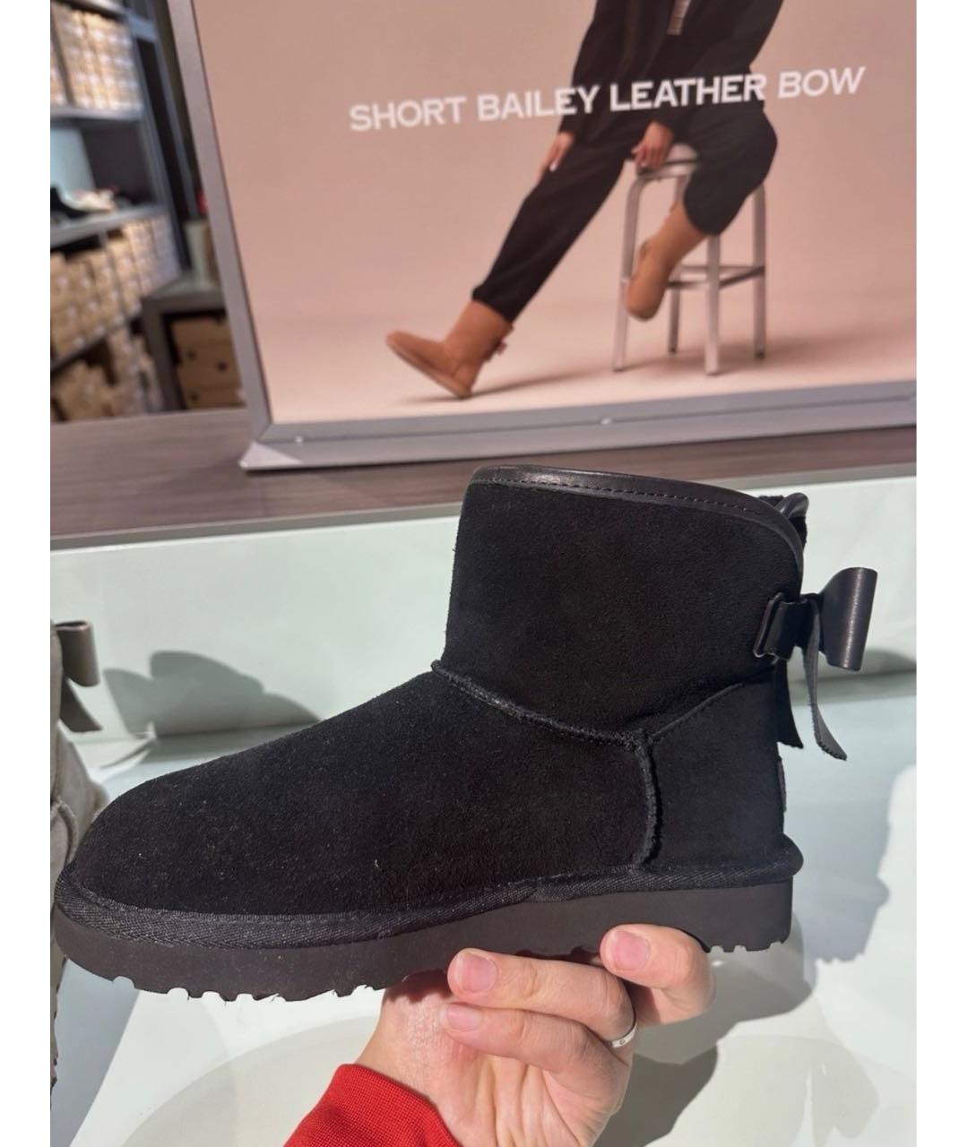 UGG AUSTRALIA Черные замшевые ботинки, фото 4