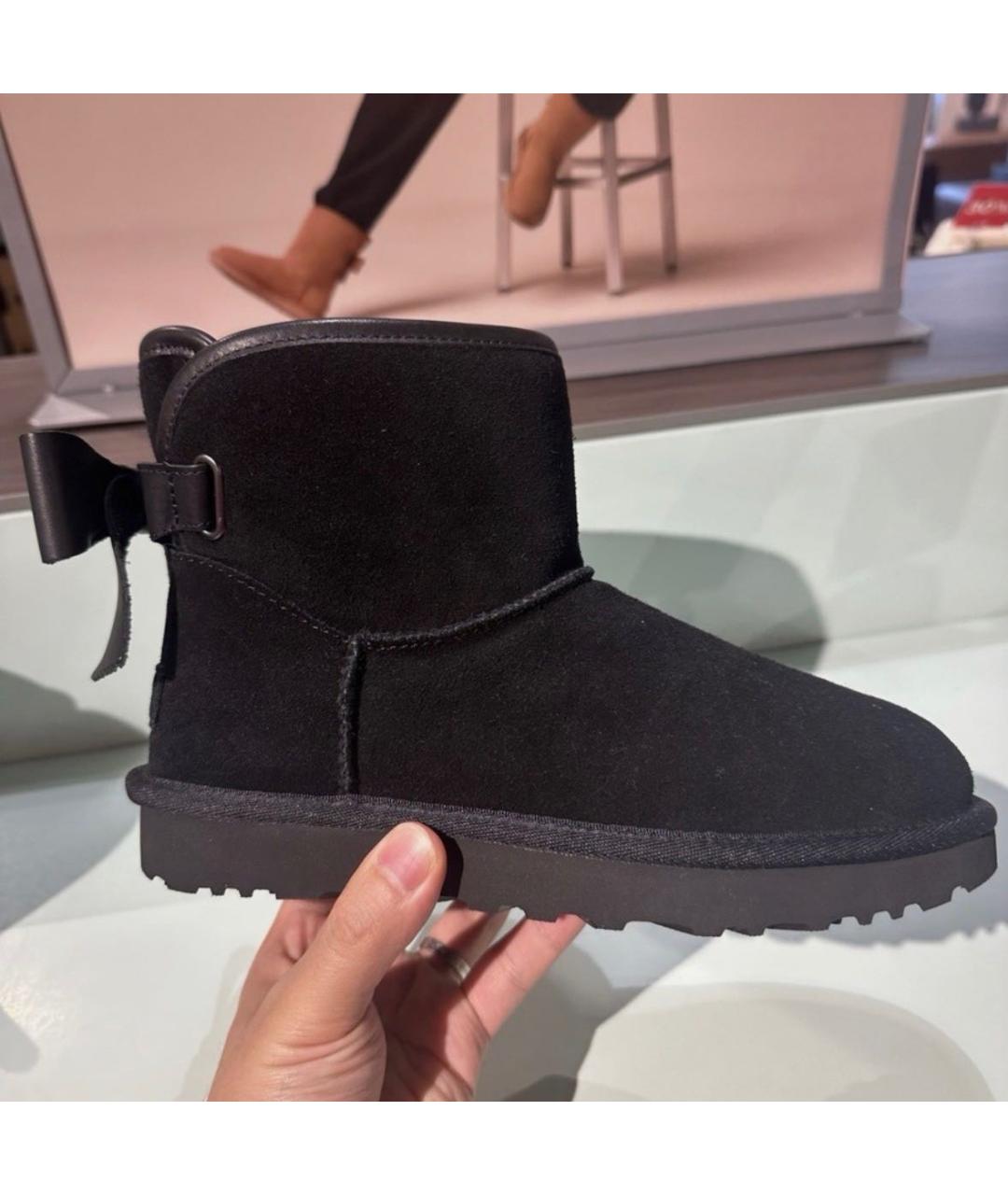 UGG AUSTRALIA Черные замшевые ботинки, фото 5