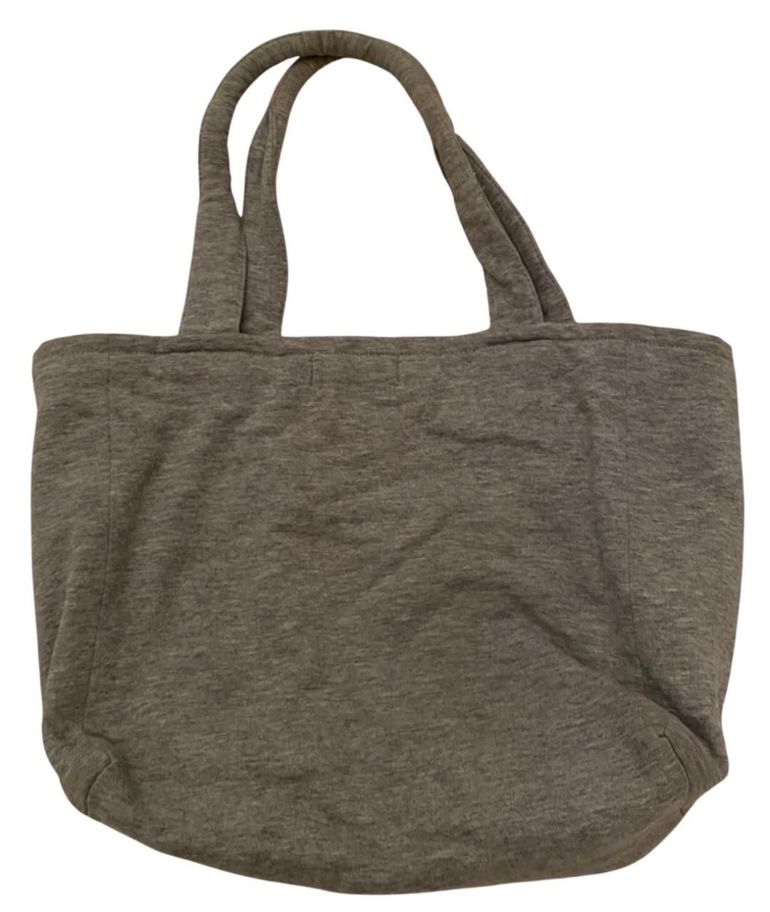 PINKO Серая хлопковая сумка с короткими ручками, фото 2