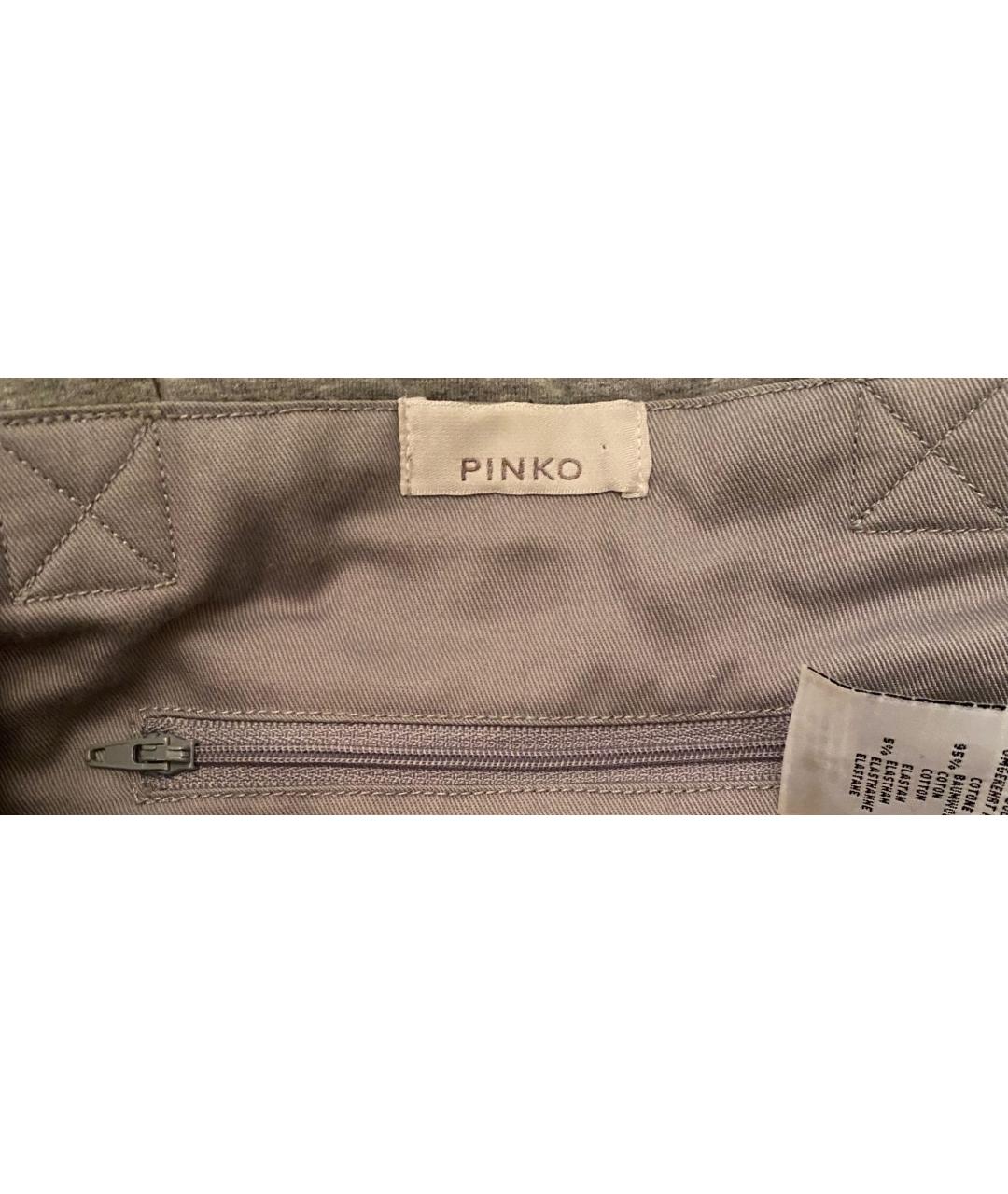 PINKO Серая хлопковая сумка с короткими ручками, фото 4