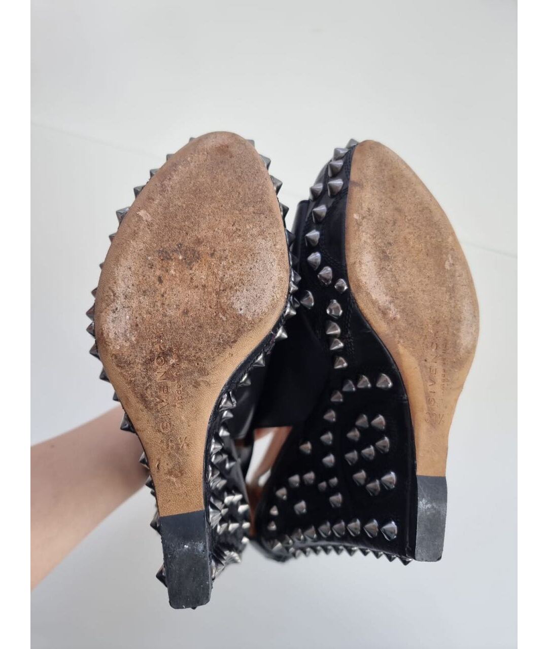 GIVENCHY Черные кожаные босоножки, фото 5