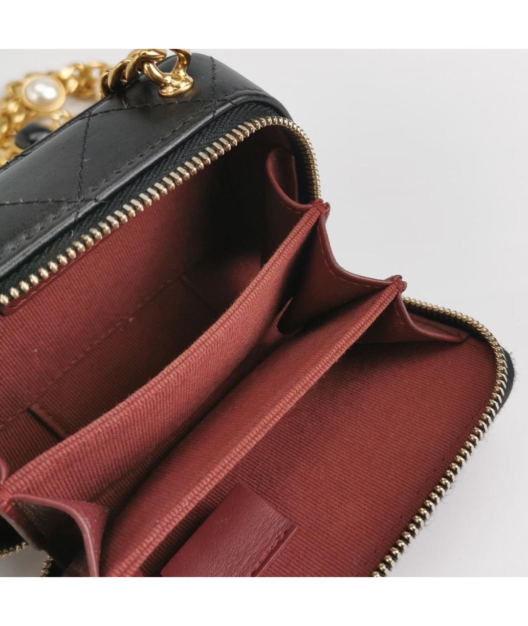 CHANEL Черная кожаная сумка через плечо, фото 5