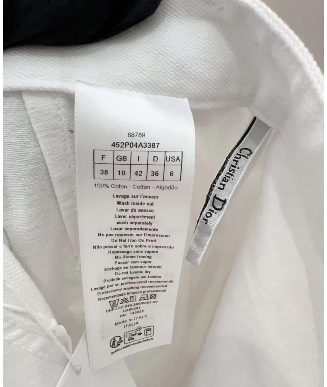 CHRISTIAN DIOR Белые прямые джинсы, фото 4