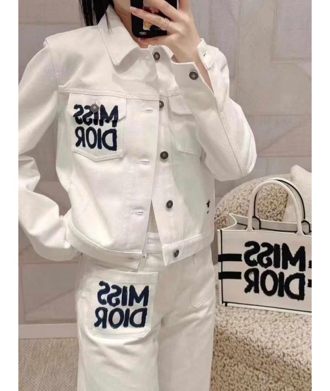 CHRISTIAN DIOR Белые прямые джинсы, фото 6