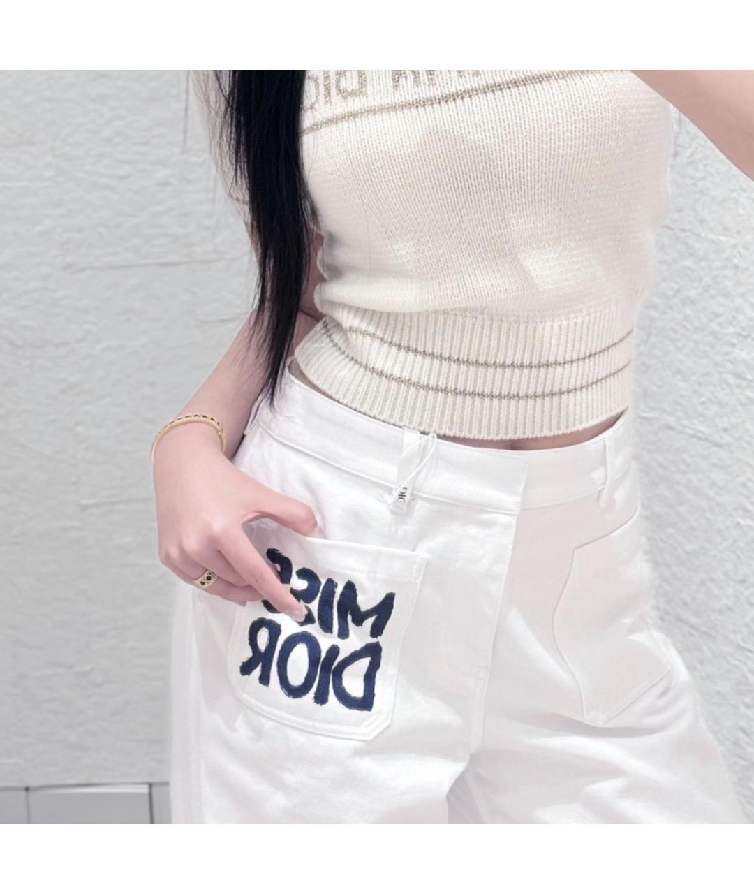 CHRISTIAN DIOR Белые прямые джинсы, фото 5