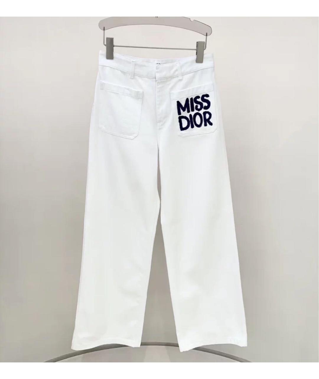 CHRISTIAN DIOR Белые прямые джинсы, фото 2