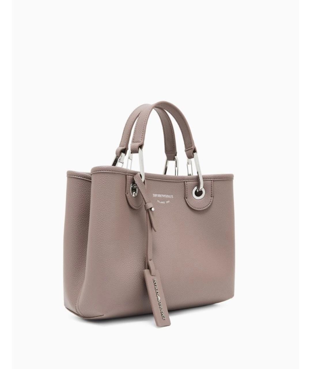 EMPORIO ARMANI Бежевая сумка тоут из искусственной кожи, фото 2