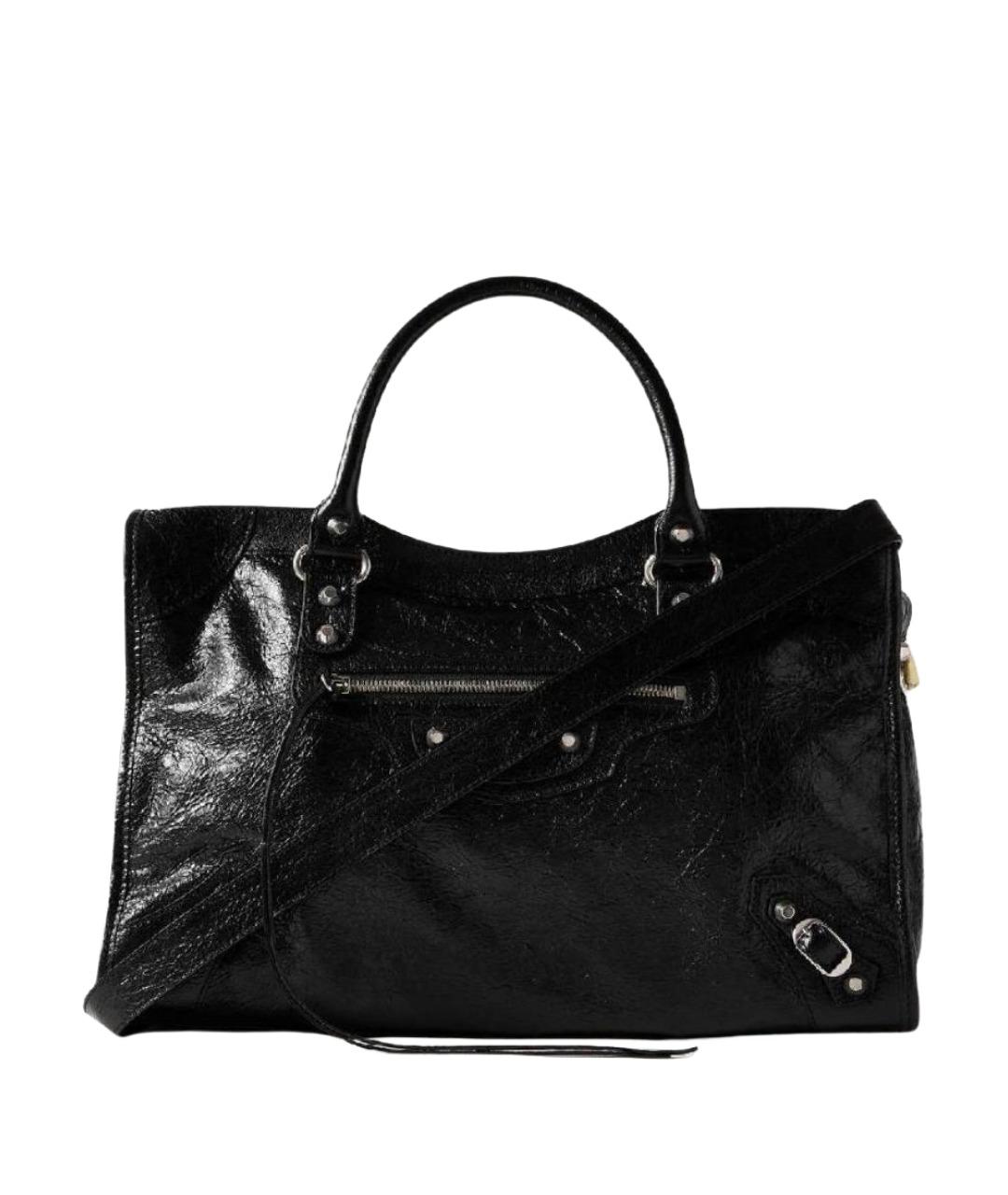 BALENCIAGA Черная кожаная сумка через плечо, фото 1