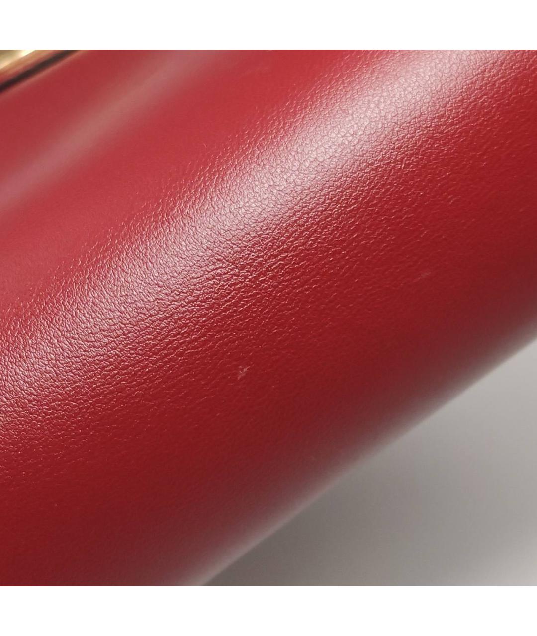 FENDI Красная кожаная сумка с короткими ручками, фото 8