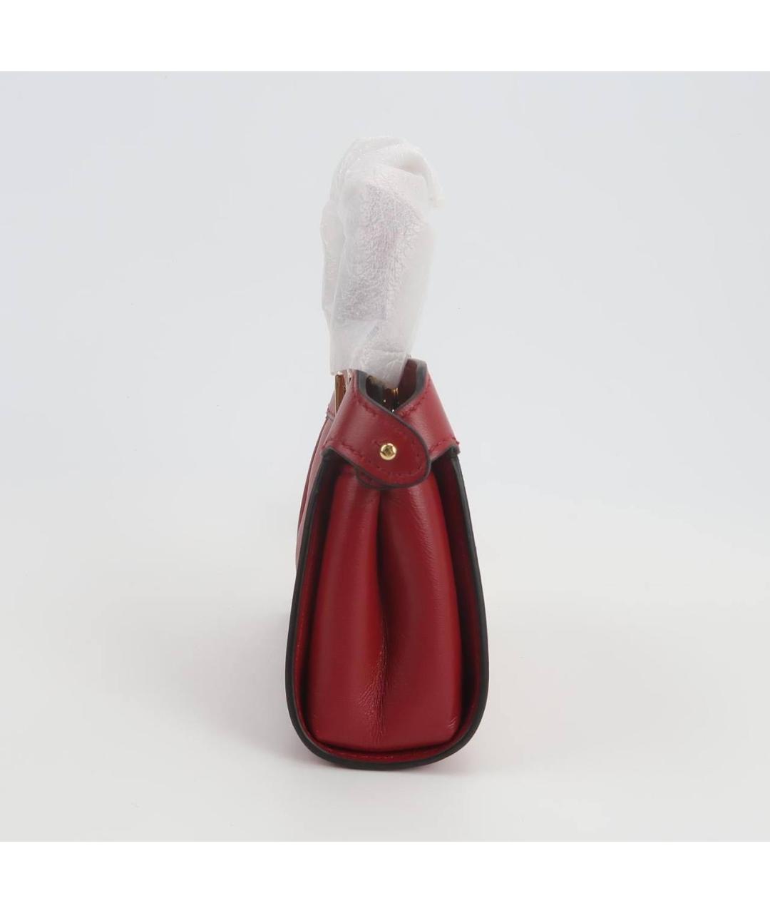 FENDI Красная кожаная сумка с короткими ручками, фото 2