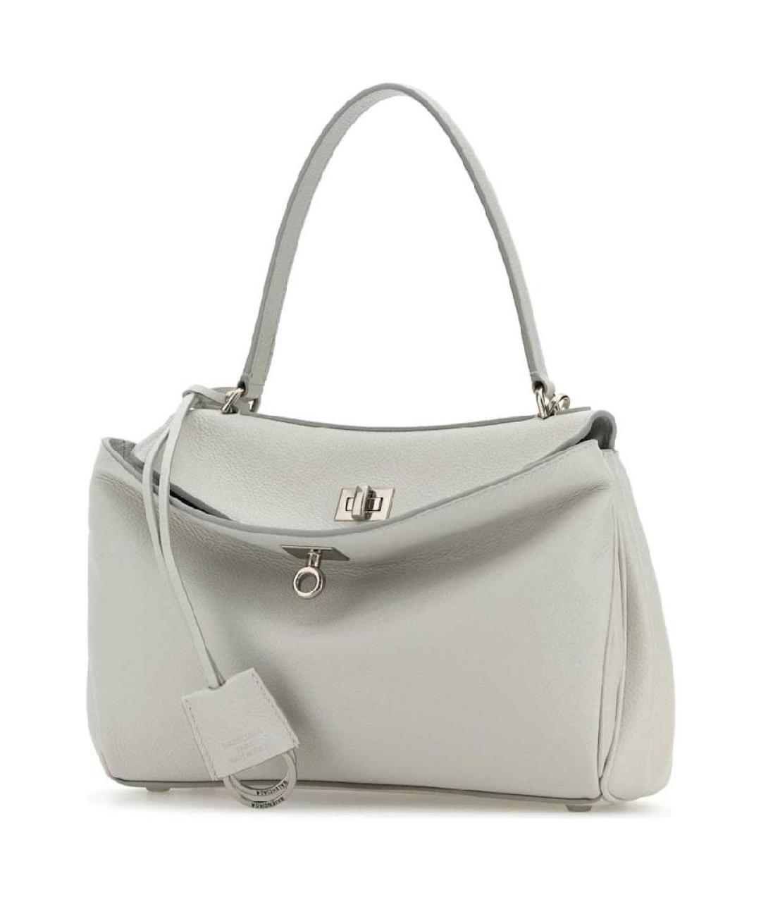 BALENCIAGA Белая кожаная сумка через плечо, фото 2