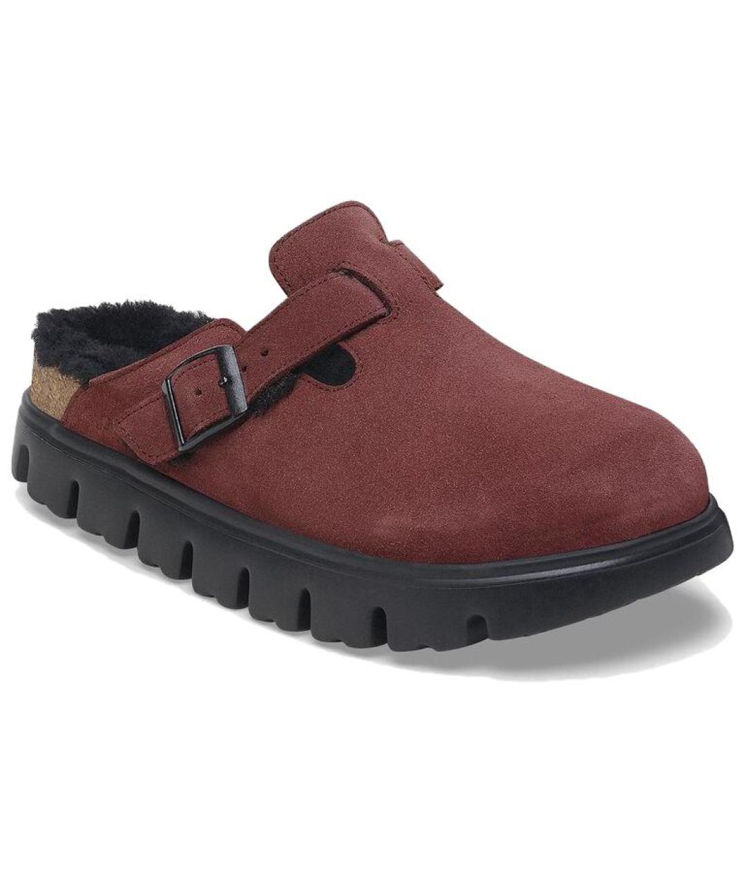 BIRKENSTOCK Красные замшевые мюли, фото 3