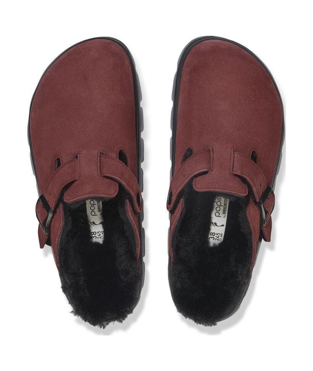 BIRKENSTOCK Красные замшевые мюли, фото 5