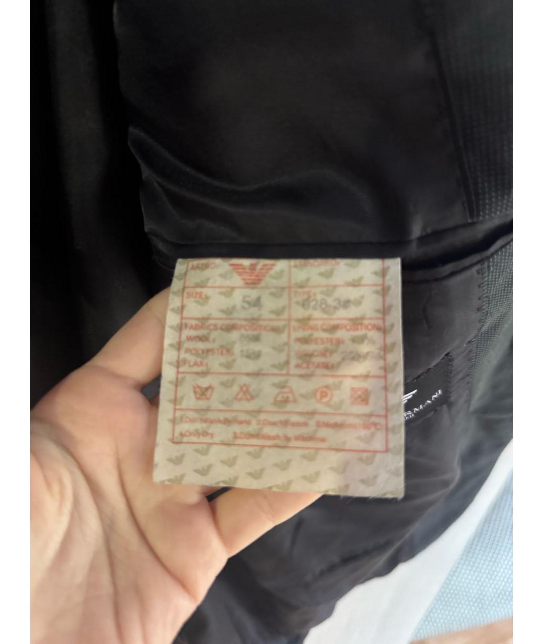 GIORGIO ARMANI Серый шерстяной пиджак, фото 6