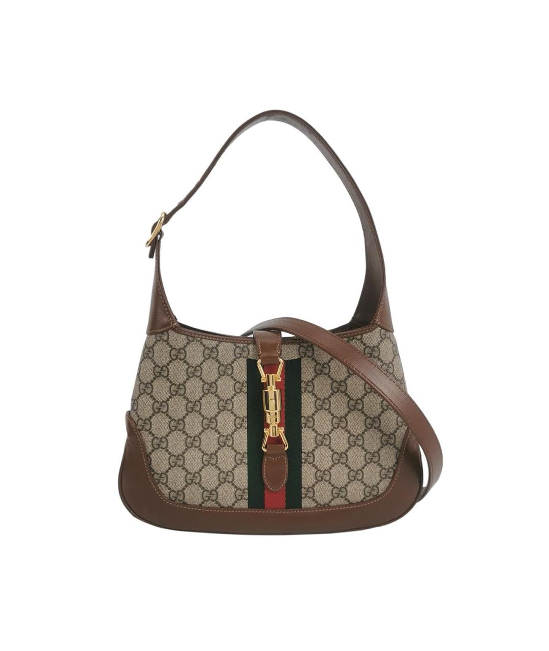 GUCCI Коричневая кожаная сумка через плечо, фото 9