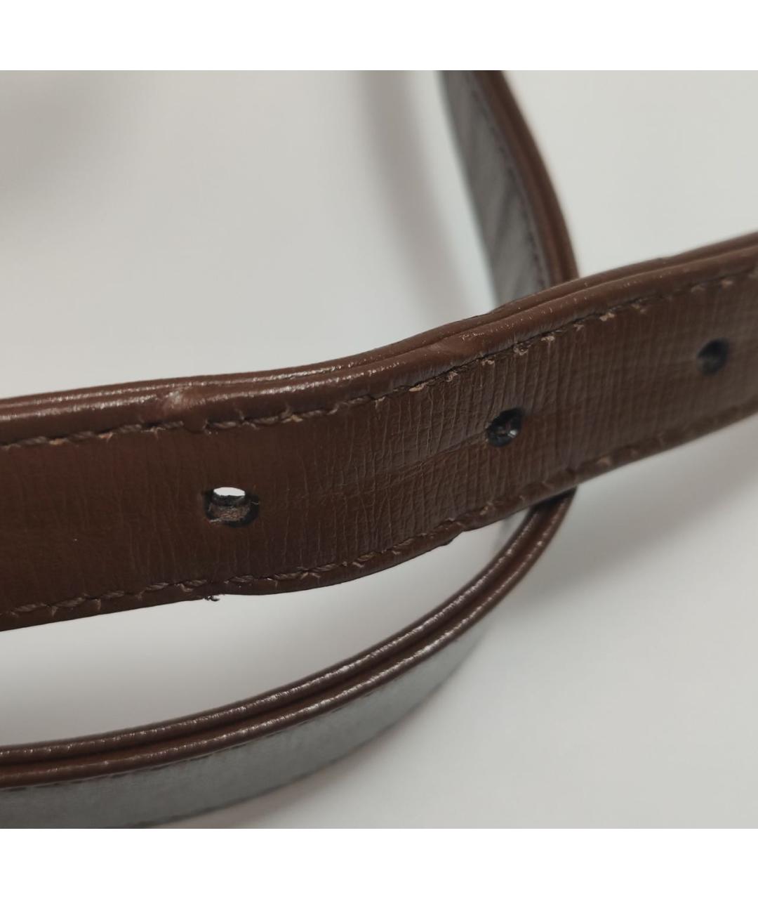 GUCCI Коричневая кожаная сумка через плечо, фото 8