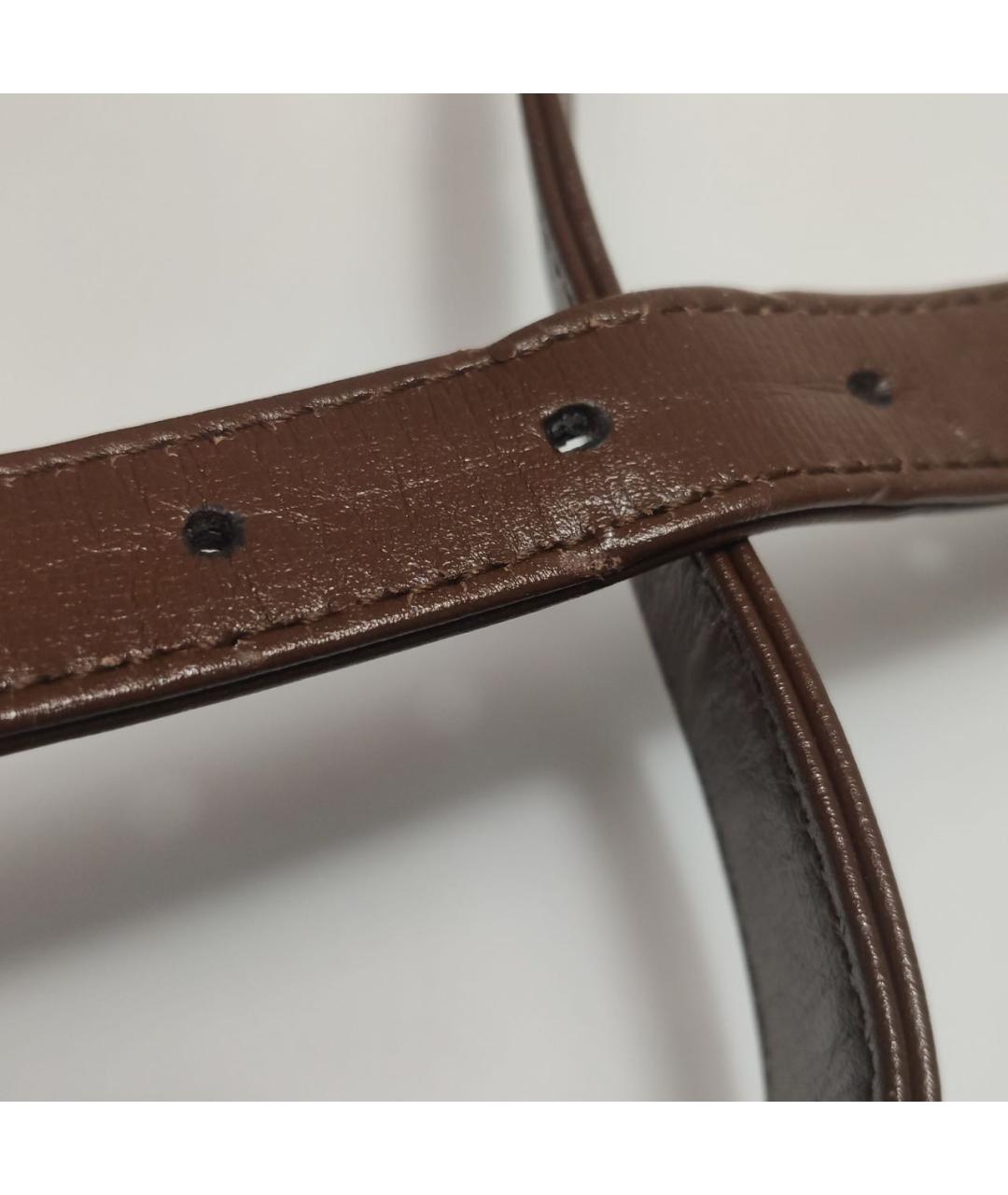 GUCCI Коричневая кожаная сумка через плечо, фото 6