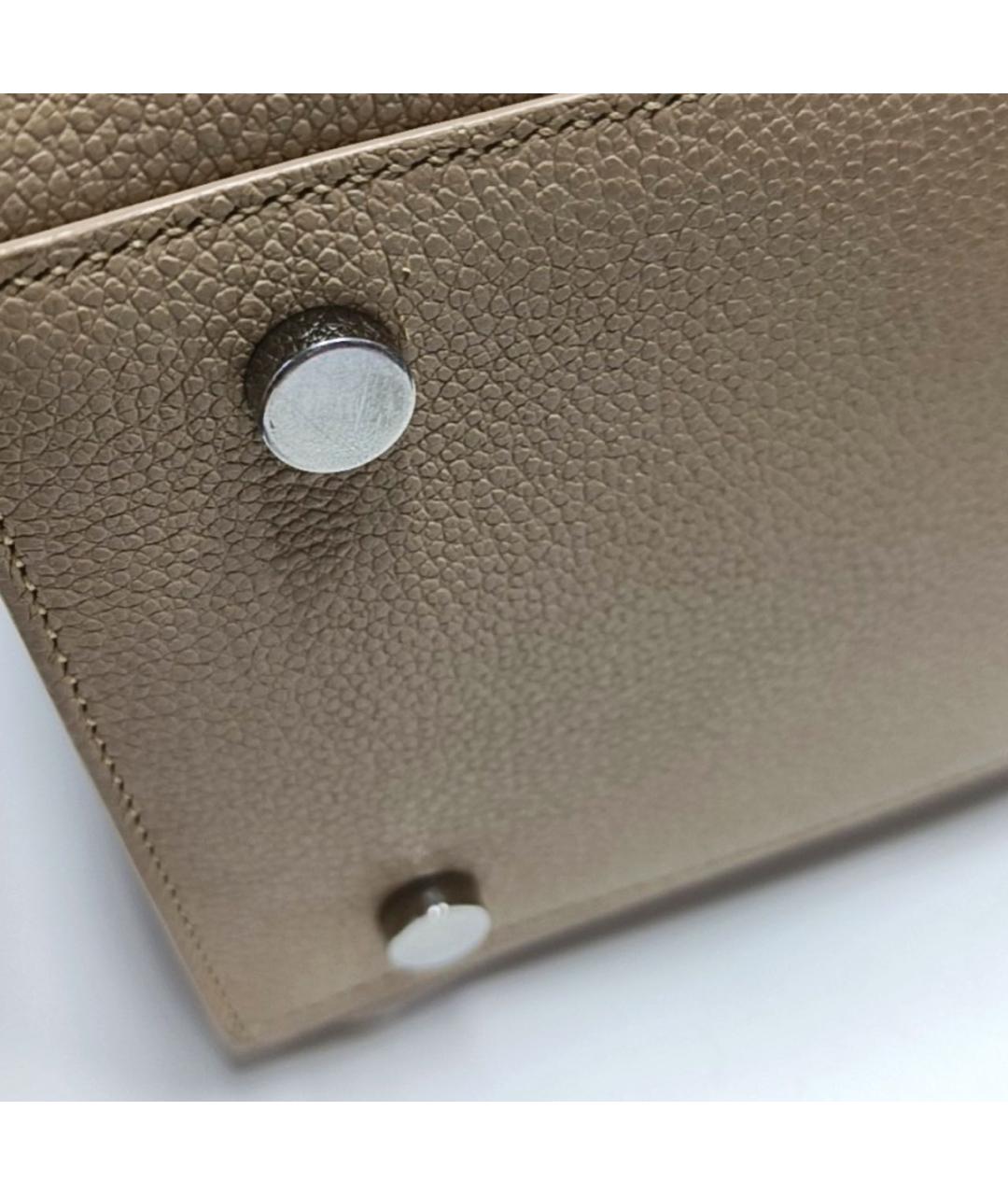 SAINT LAURENT Бежевая кожаная сумка тоут, фото 7