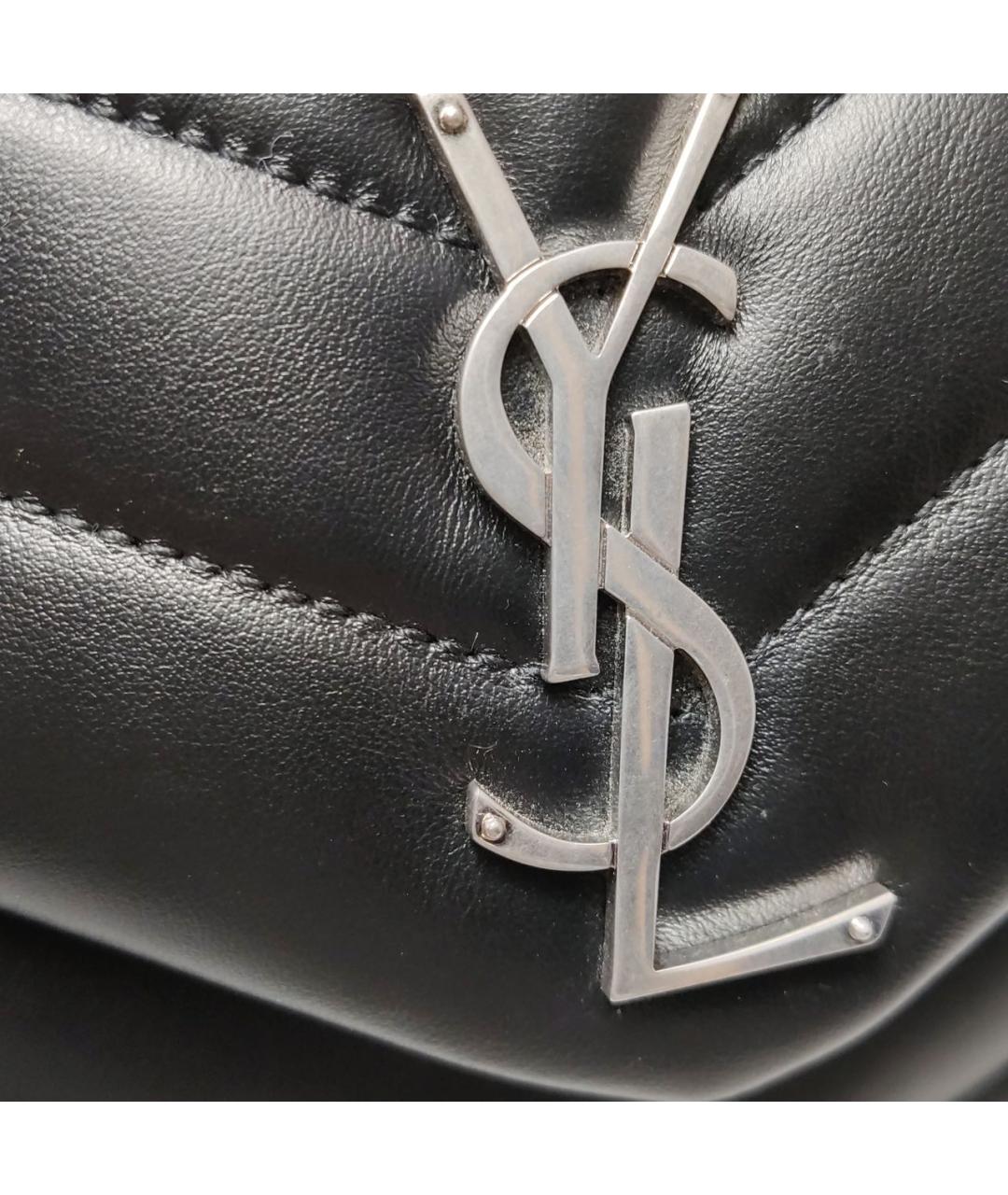 SAINT LAURENT Черная кожаная сумка через плечо, фото 7