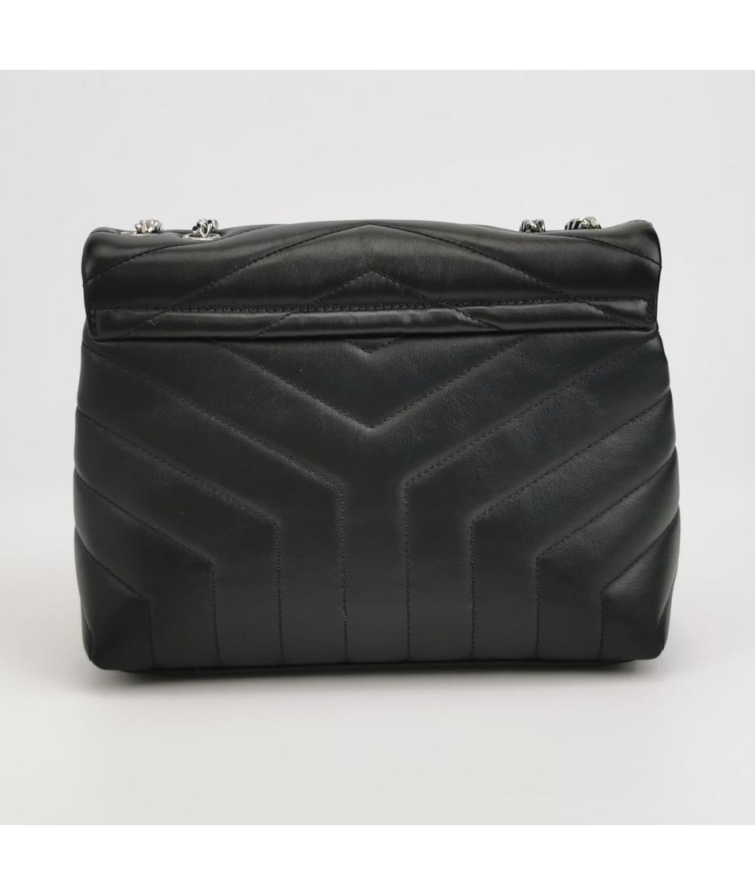 SAINT LAURENT Черная кожаная сумка через плечо, фото 3