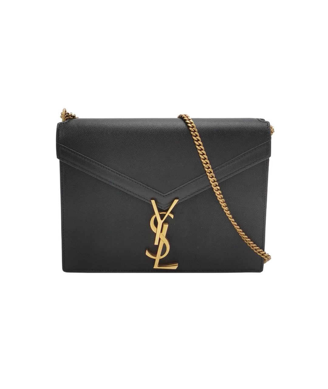 SAINT LAURENT Черная кожаная сумка через плечо, фото 9