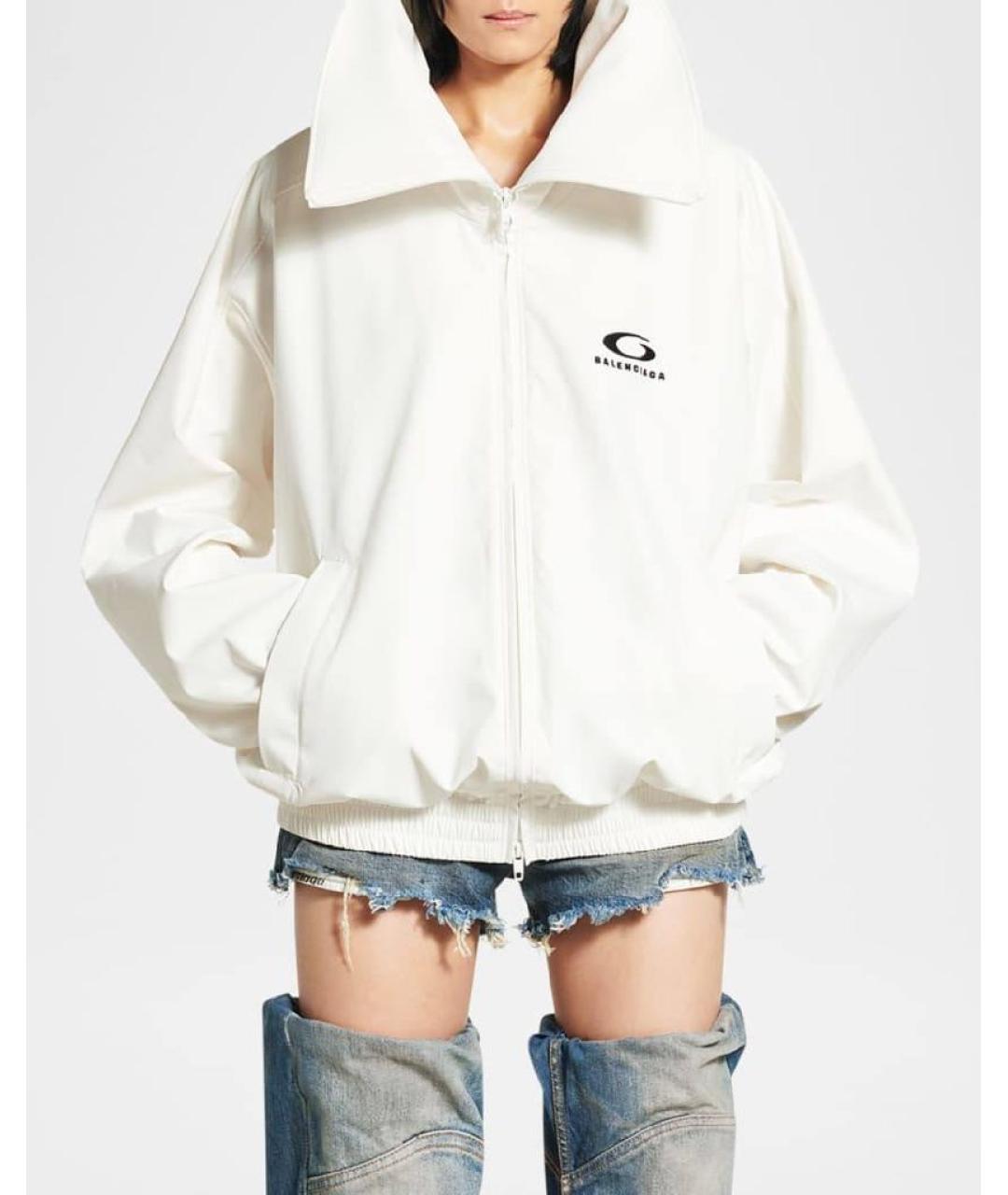 BALENCIAGA Белая хлопковая куртка, фото 2