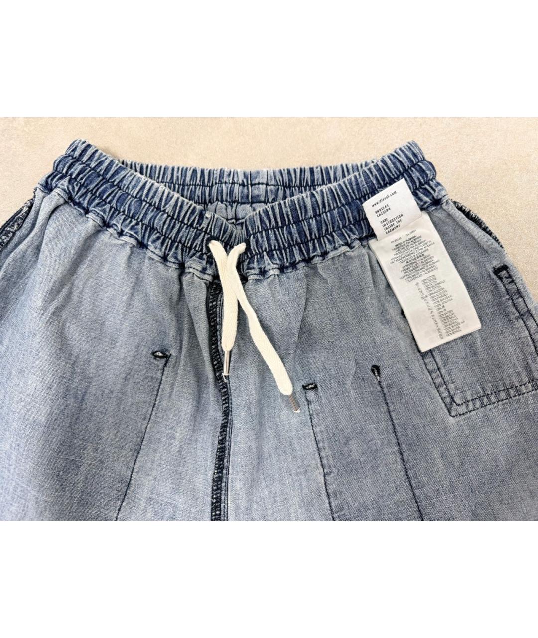 DIESEL Синие хлопковые прямые джинсы, фото 6